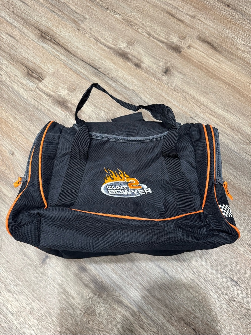 Vintage Clint Bowyer #2 NASCAR Black And Orange Duffel Bag